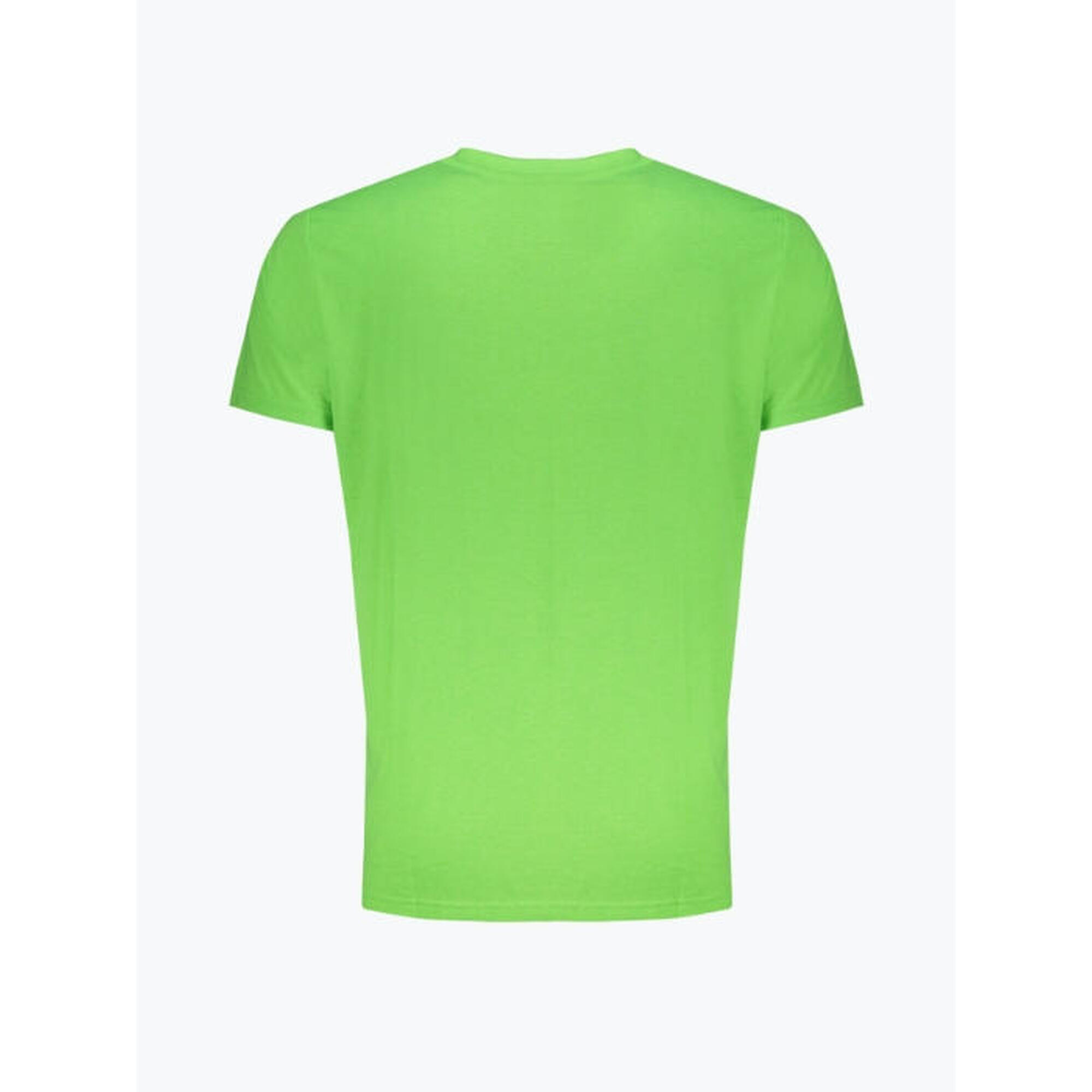 Tricou barbati cu decolteu la baza gatului din bumbac, Verde