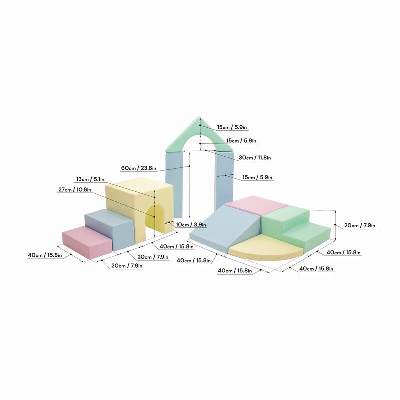 Blocs de Construction en Mousse Creativity, pastel clair