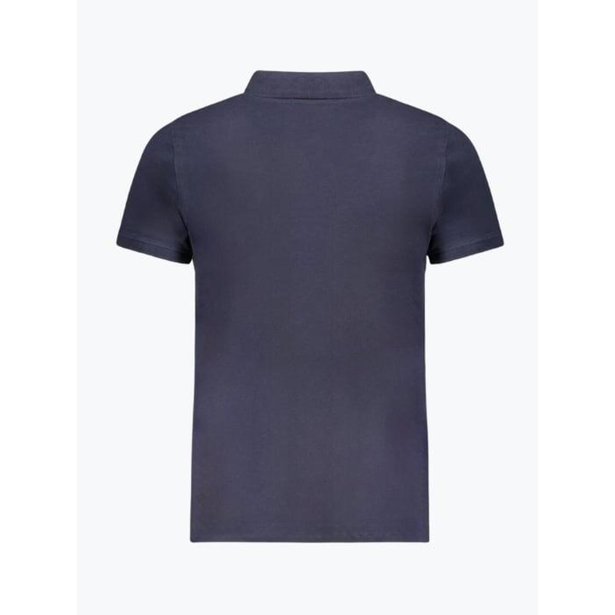 Tricou polo barbati din bumbac cu detalii contraste, Bleumarin inchis