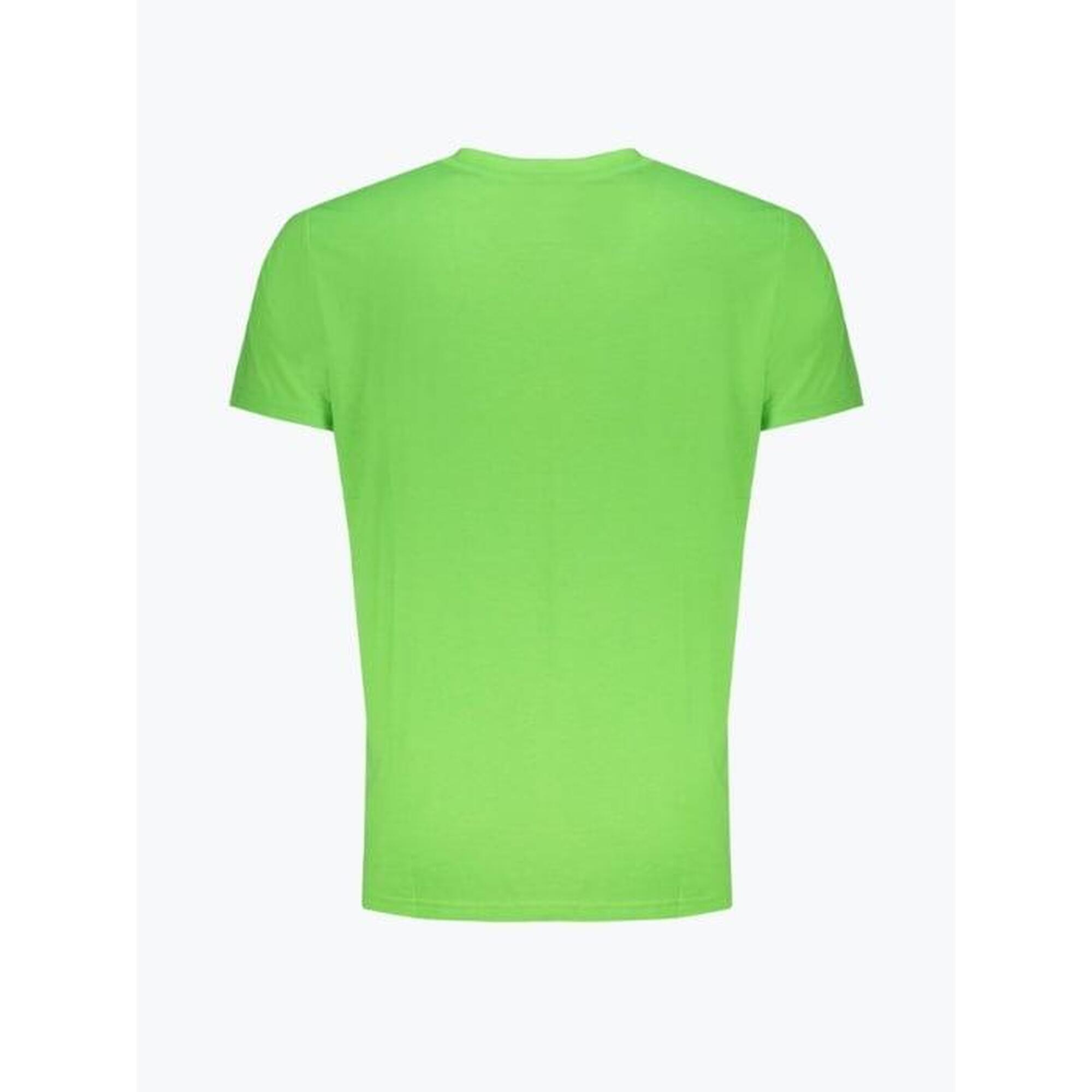 Tricou barbati cu decolteu la baza gatului din bumbac, Verde