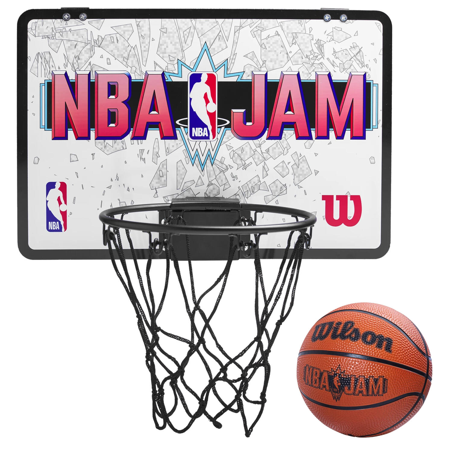 Wilson - Panier De Basket Mini Nba Jam - Cercle De Basket - Gris - Taille Unique - Decathlon