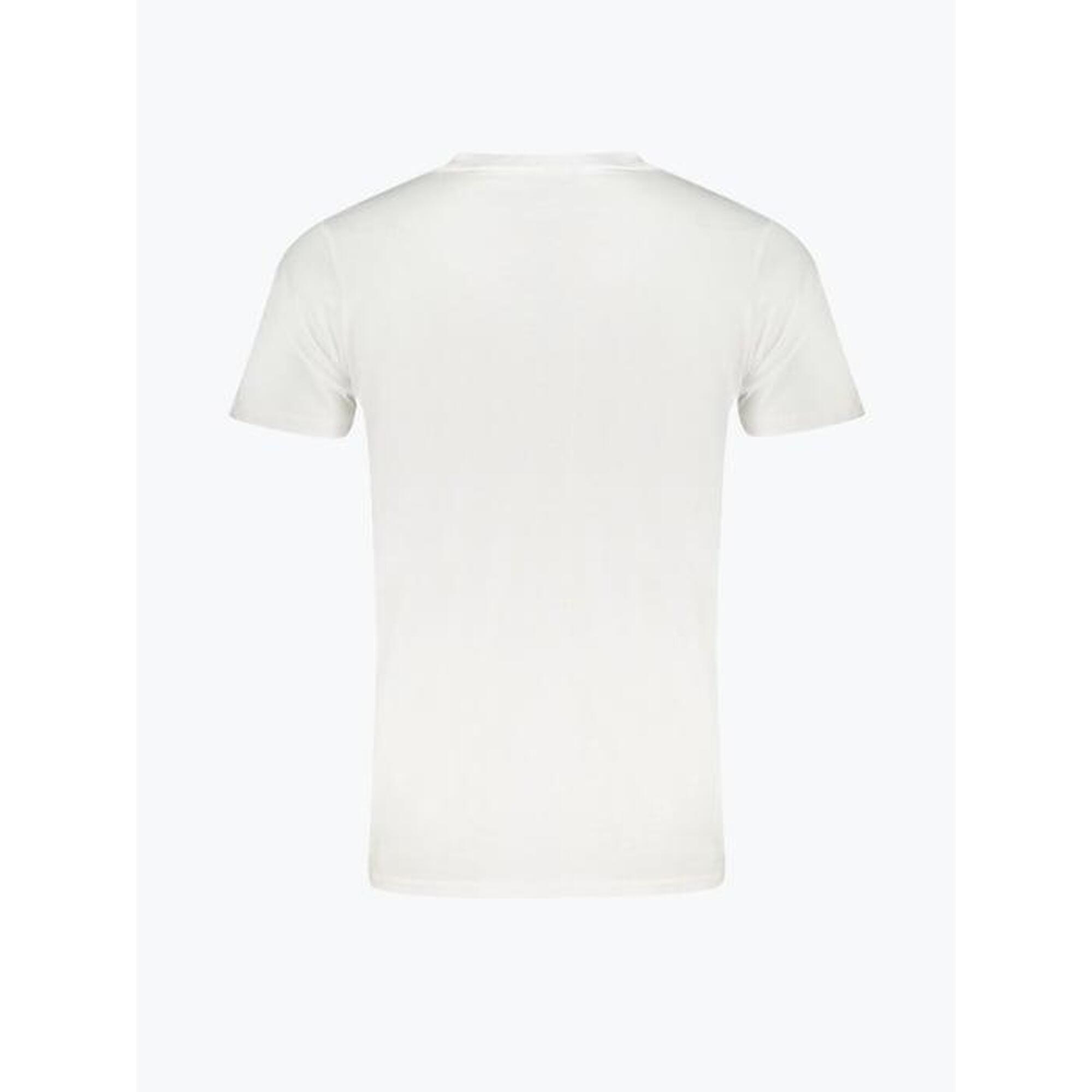 Tricou barbati cu decolteu la baza gatului din bumbac, Alb
