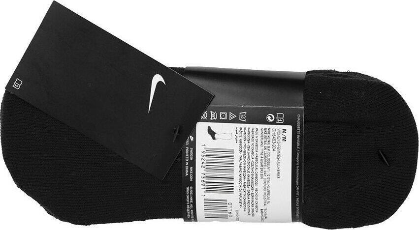Meias Unissexo Plus Cush Footie DriFIT Everyday NoShow (Conjunto de 3) (Preto) 3/3