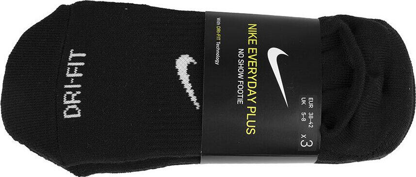 Meias Unissexo Plus Cush Footie DriFIT Everyday NoShow (Conjunto de 3) (Preto) 2/3