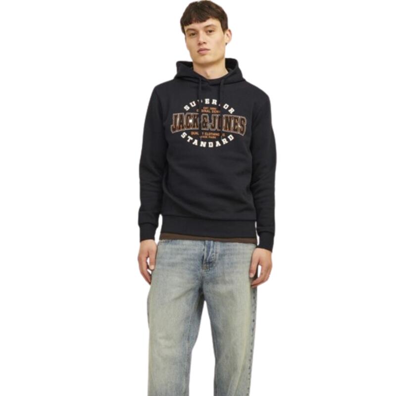 SUDADERA CON CAPUCHA HOMBRE JACK&JONES JJELOGO. Black 12255617