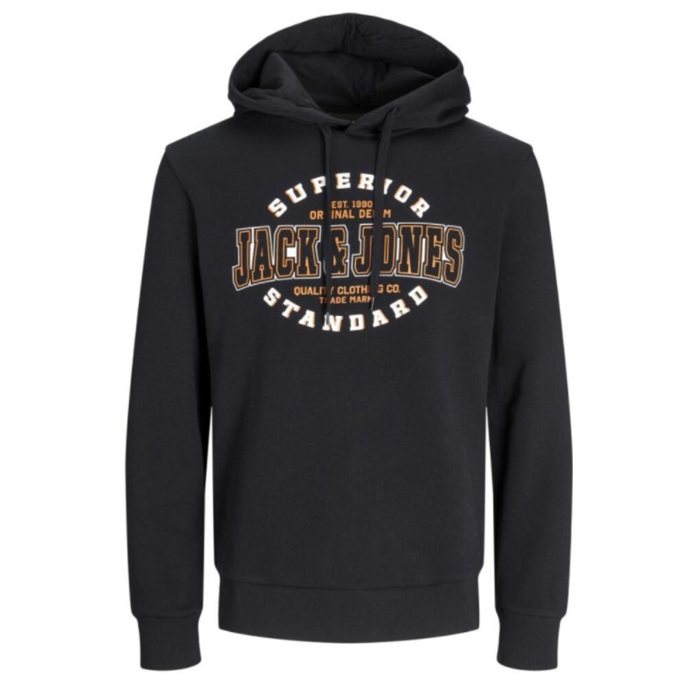 SUDADERA CON CAPUCHA HOMBRE JACK&JONES JJELOGO. Black 12255617 3/5