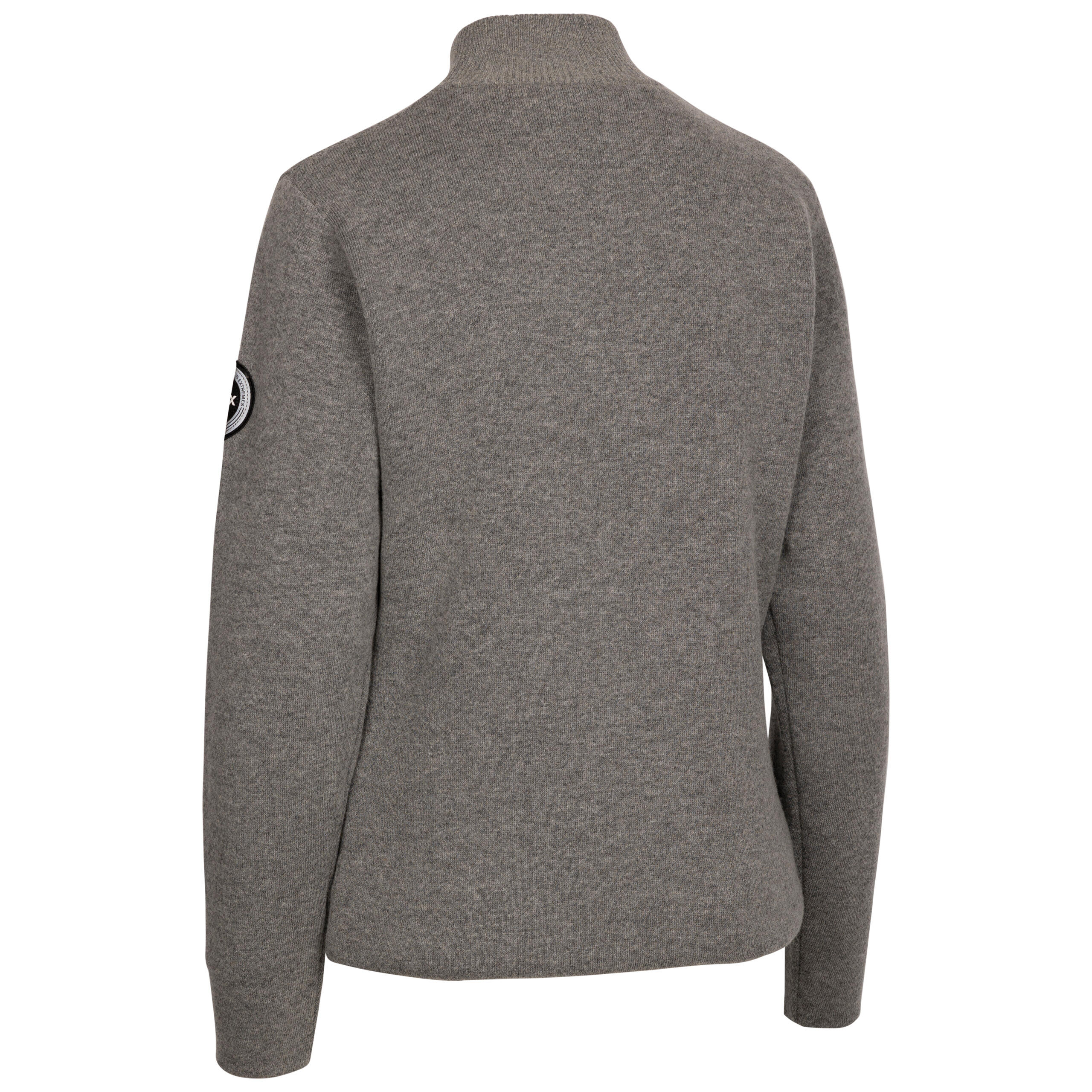 Dlx Tinahely – Damen gestrickte Freizeitjacke Grau Marl 2/2
