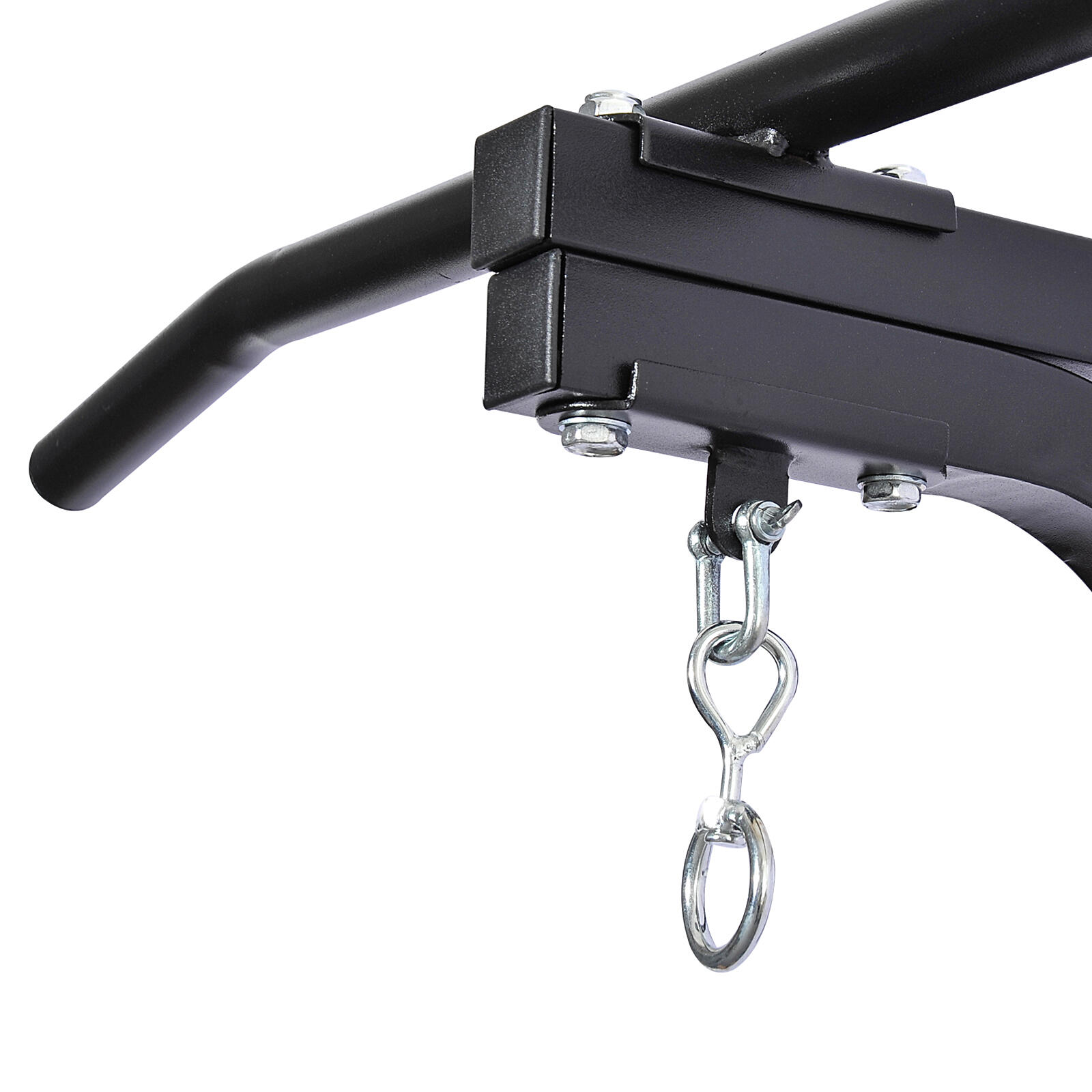 HOMCOM Staffa di supporto per sacco da boxe con barra per trazioni, 93x47x51cm 7/7