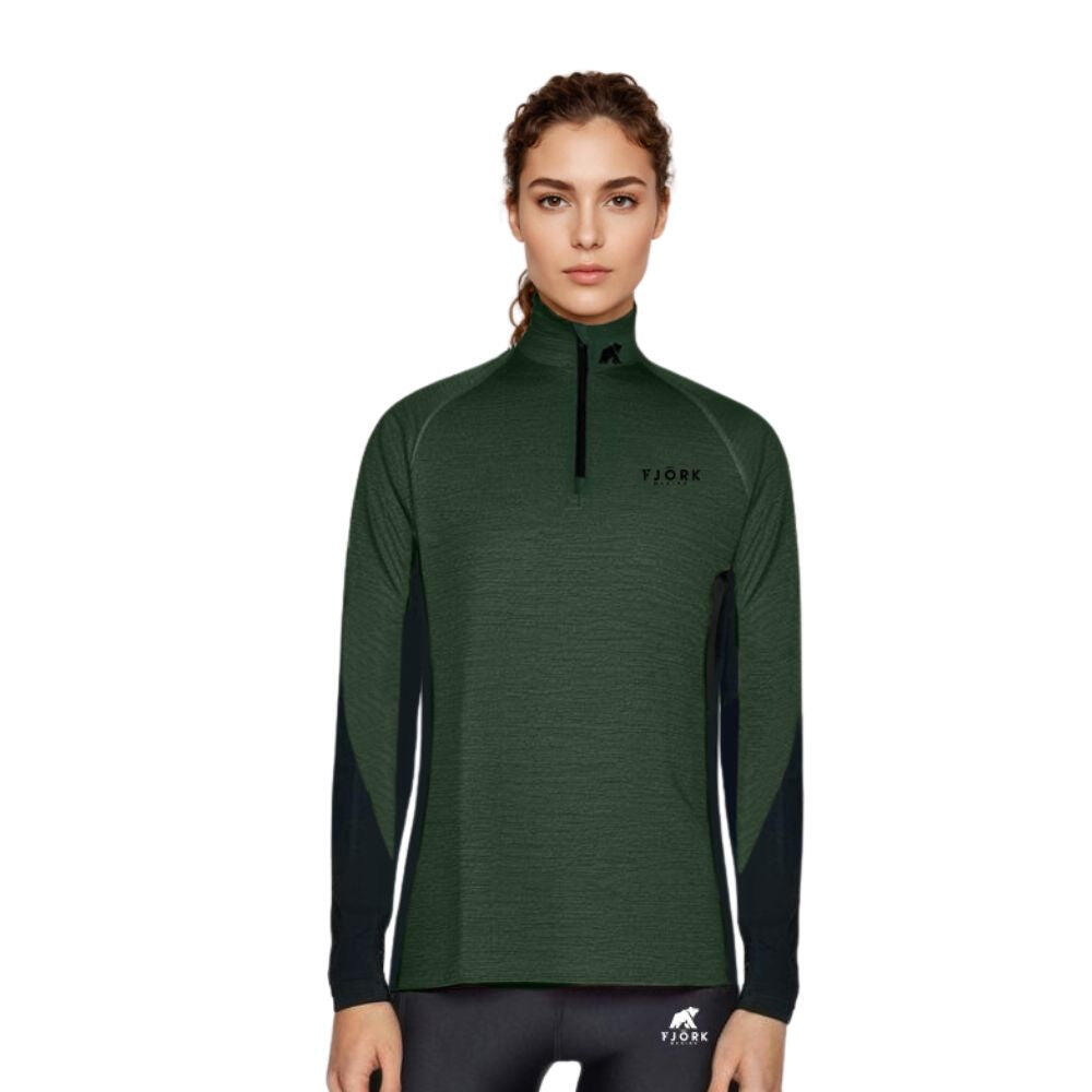 Maglietta tecnica Merino a maniche lunghe - Donna Jungfrau 210 Zip