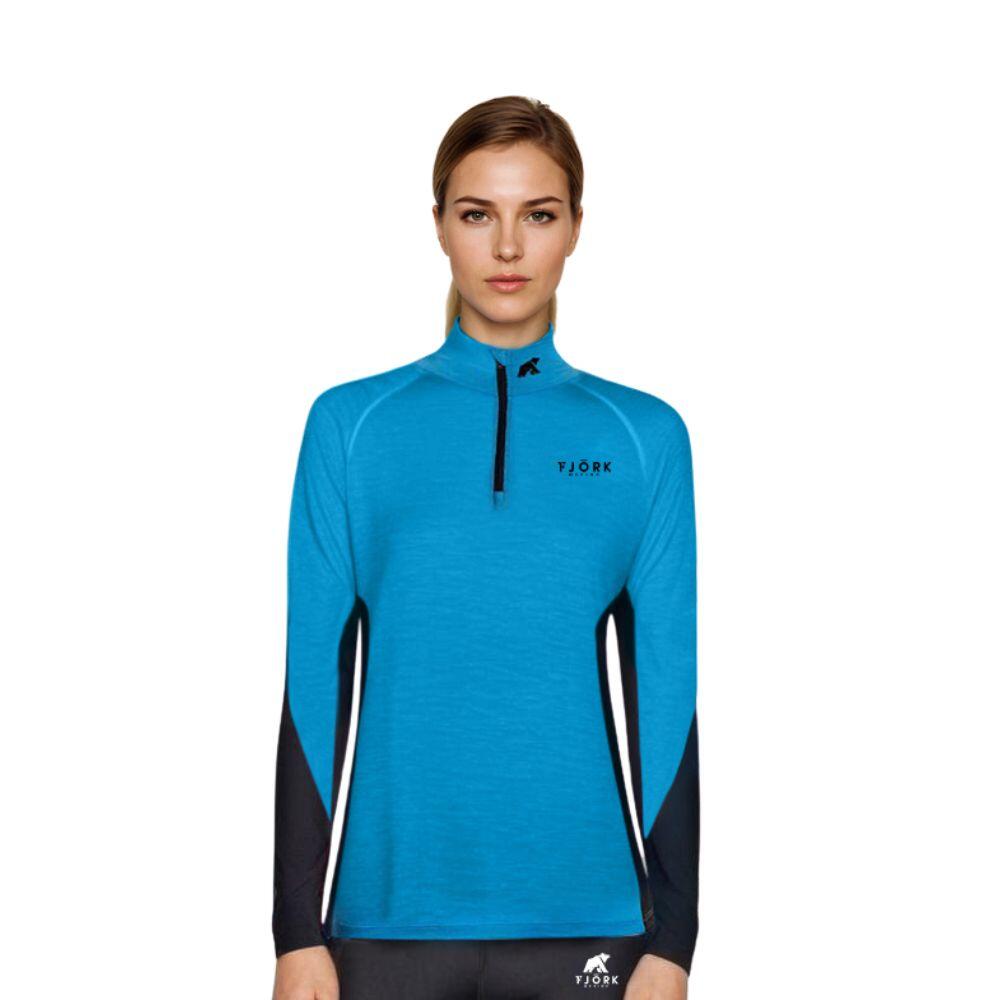 Maglietta tecnica Merino a maniche lunghe - Donna Jungfrau 210 Zip