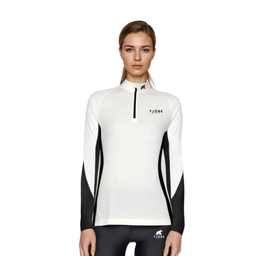 Long-sleeve technical merino T-shirt - Jungfrau 210 Zip Woman