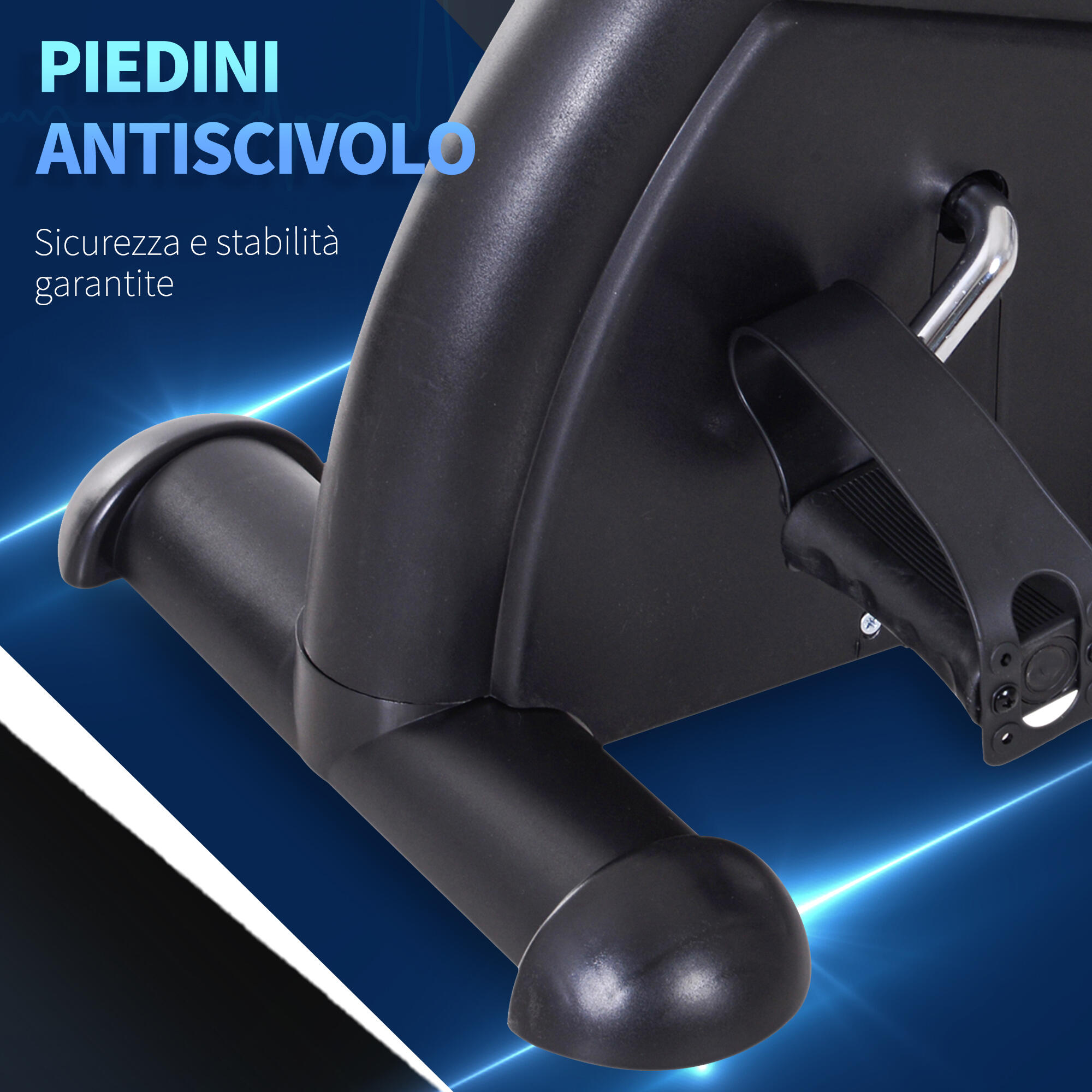 HOMCOM Mini Cyclette Portatile per Gambe e Braccia con LCD Nero 6/8