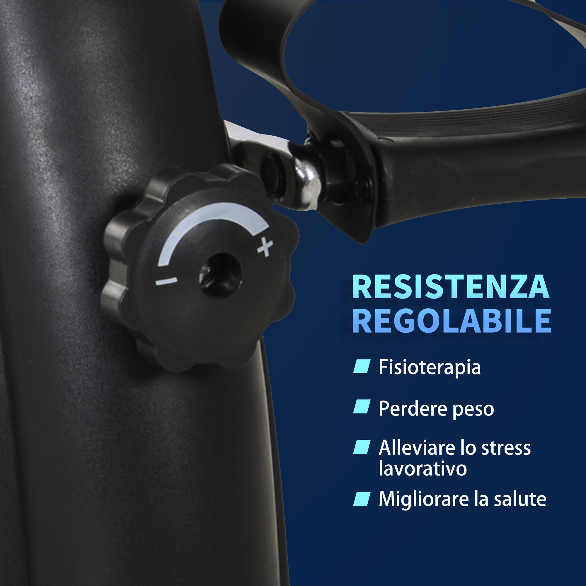 HOMCOM Mini Cyclette Portatile per Gambe e Braccia con LCD Nero 7/8