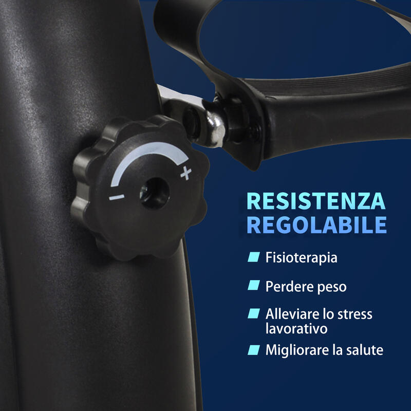 HomCom mini dispozitiv de pedalare, 39x40x31 cm, Negru
