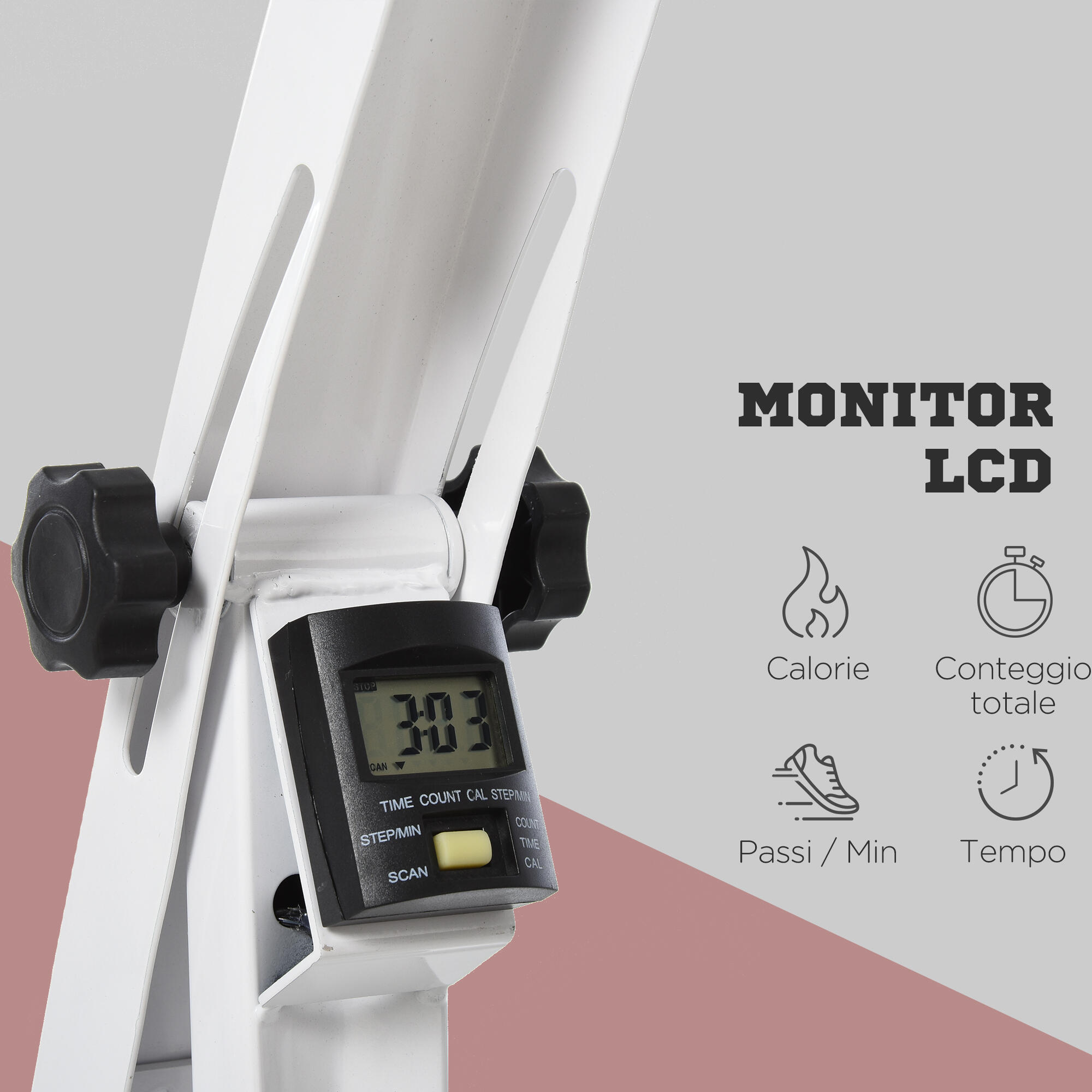 HOMCOM Pedaliera Braccia e Gambe con Schermo LED Regolabile 6/7
