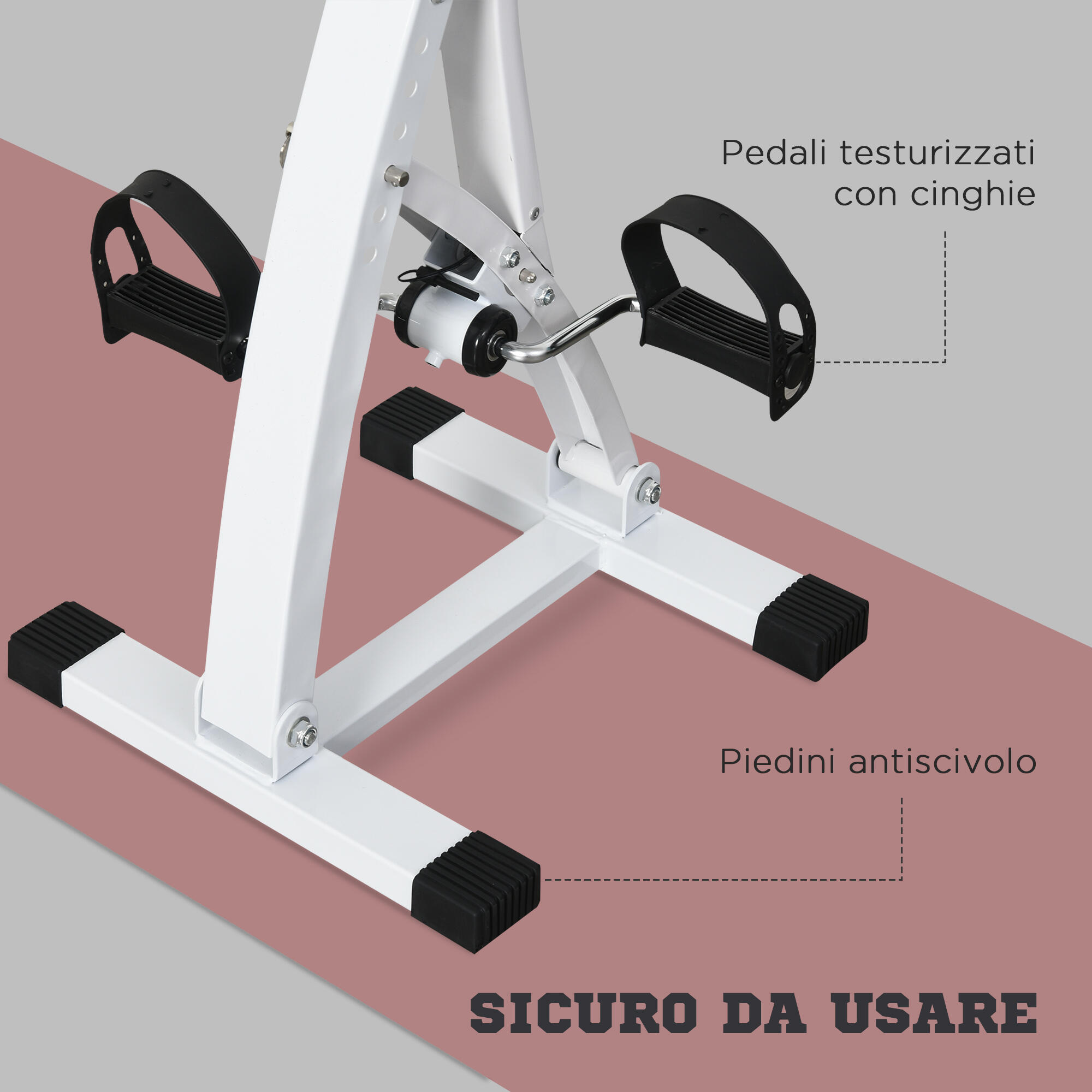 HOMCOM Pedaliera Braccia e Gambe con Schermo LED Regolabile 7/7
