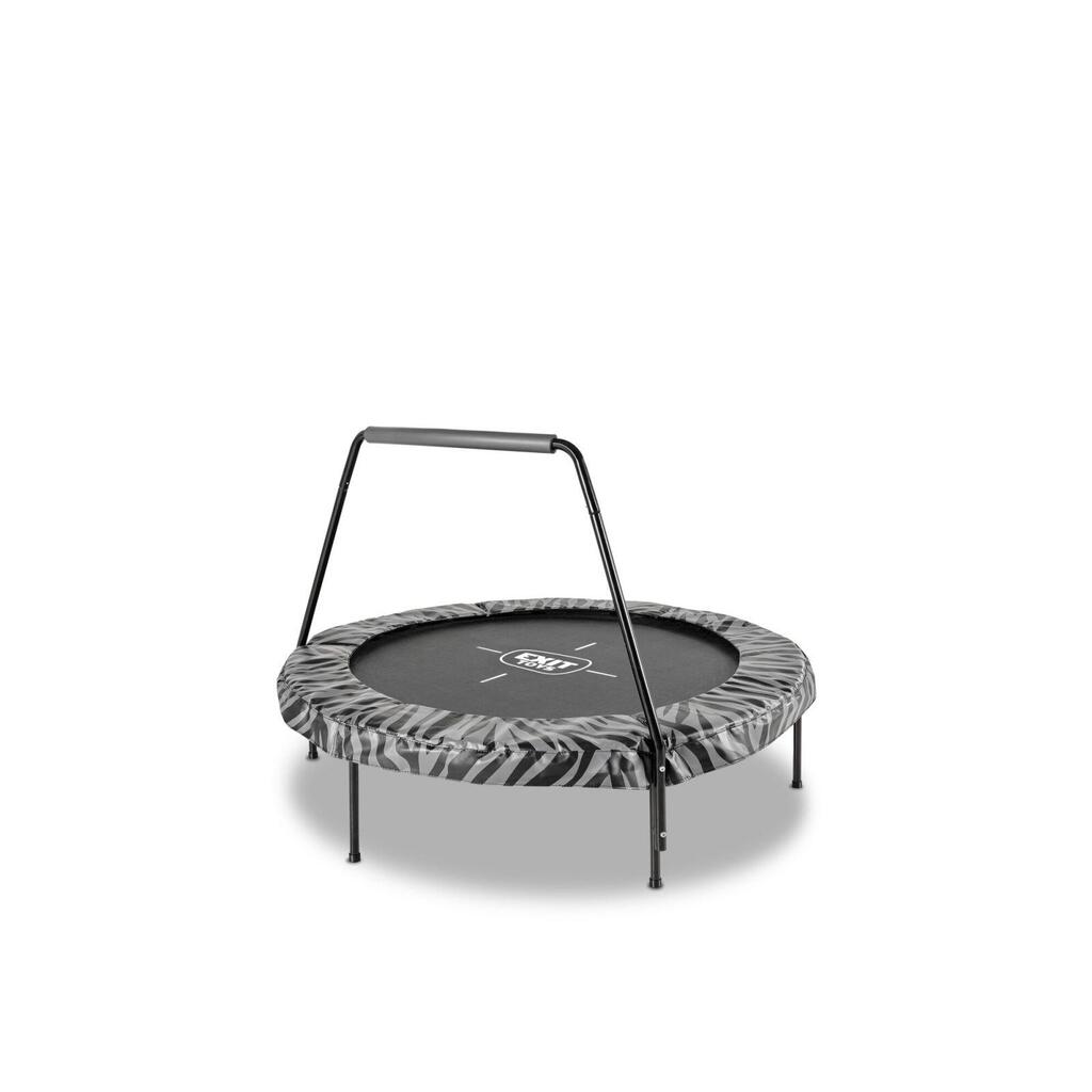 EXIT Tiggy Junior Trampoline with Bar 4.6ft – Black/grey