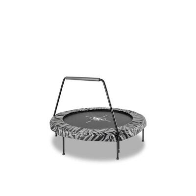 Trampolino elastico EXIT Tiggy Junior con barra ø140cm - nero/grigio