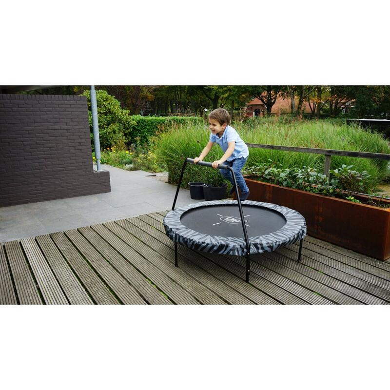 Trampoline EXIT Tiggy junior avec support ø140cm - noir/gris