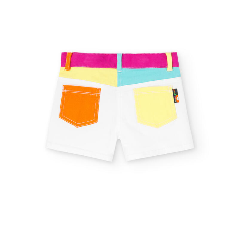 Bermudas Gimnasia Niña Boboli Blanco