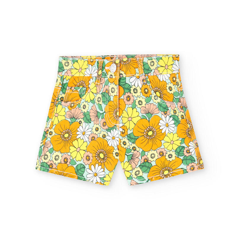 Bermudas Gimnasia Niña Boboli Multicolor