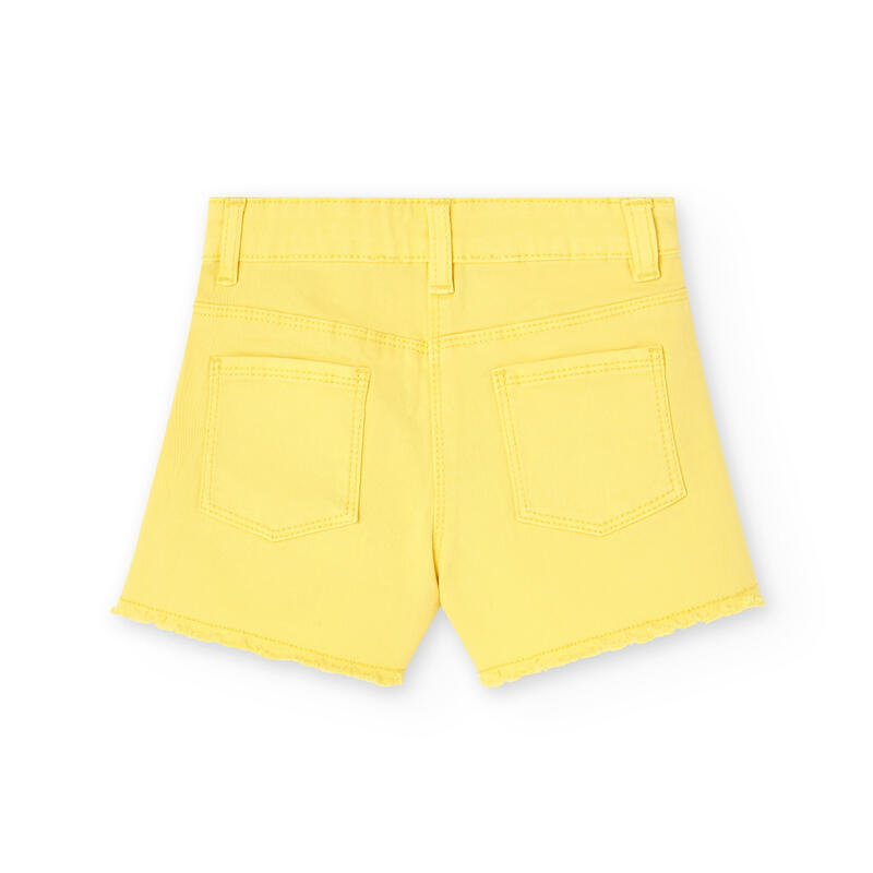 Bermudas Gimnasia Niña Boboli Amarillo