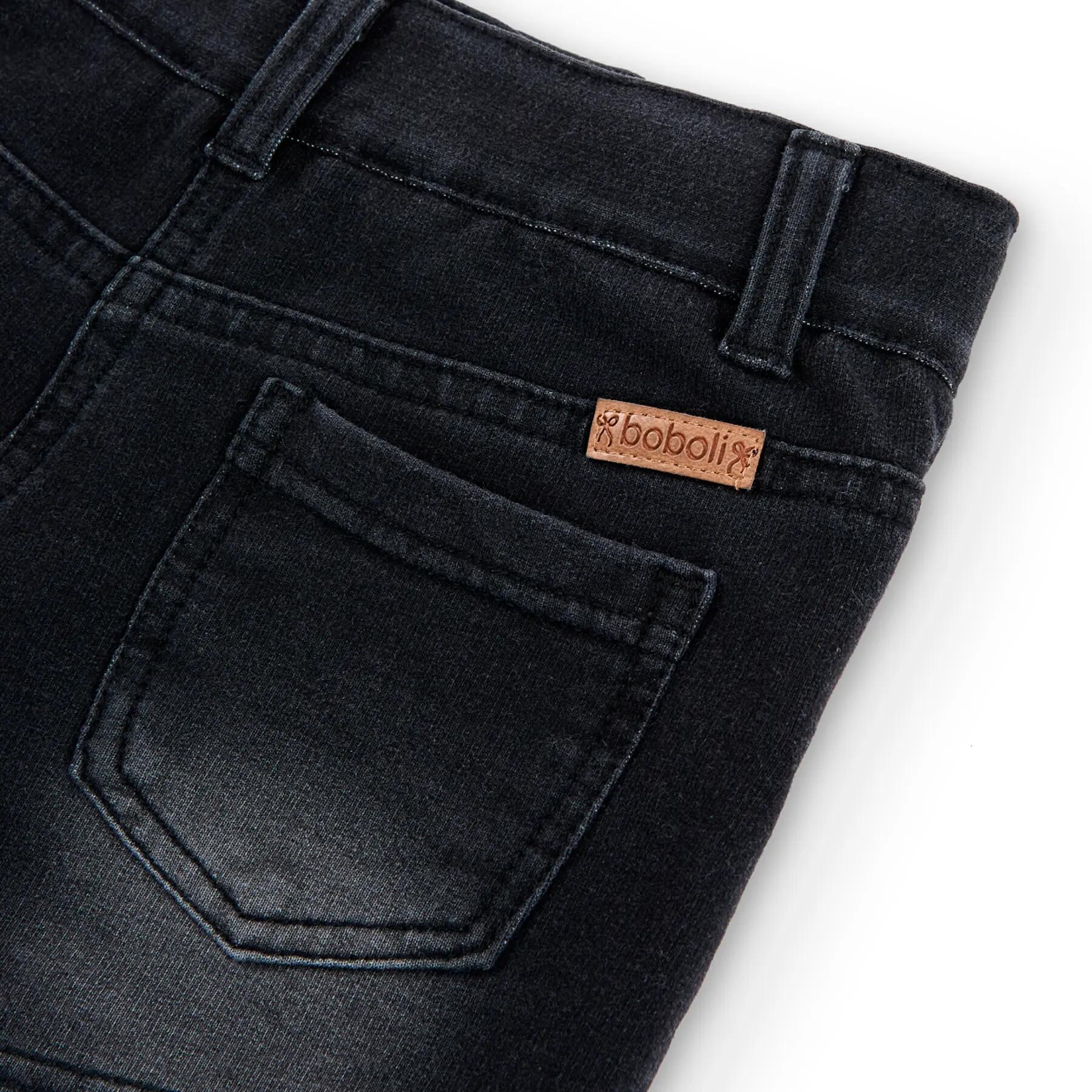 Short de felpa denim para niña negro 4/5