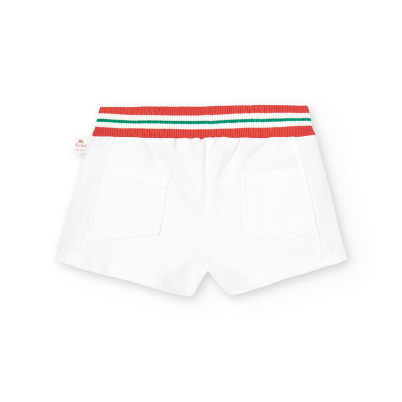 Bermudas Gimnasia Niña Boboli Blanco