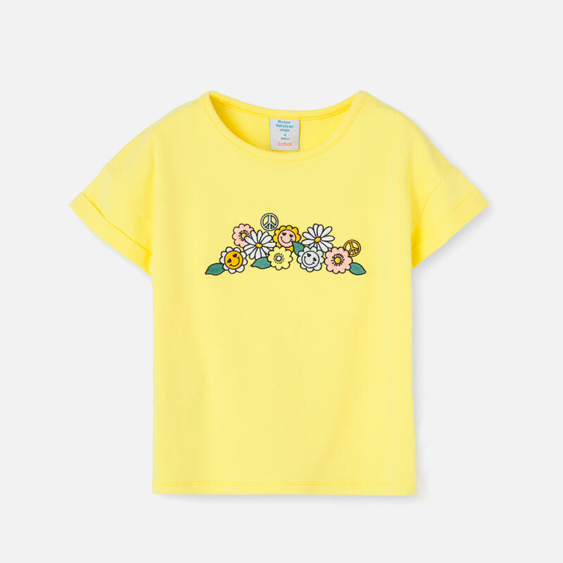 Camiseta Gimnasia Niña Boboli Amarillo