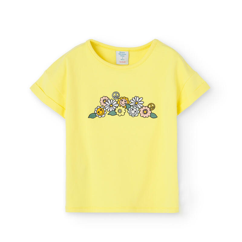 Camiseta Gimnasia Niña Boboli Amarillo