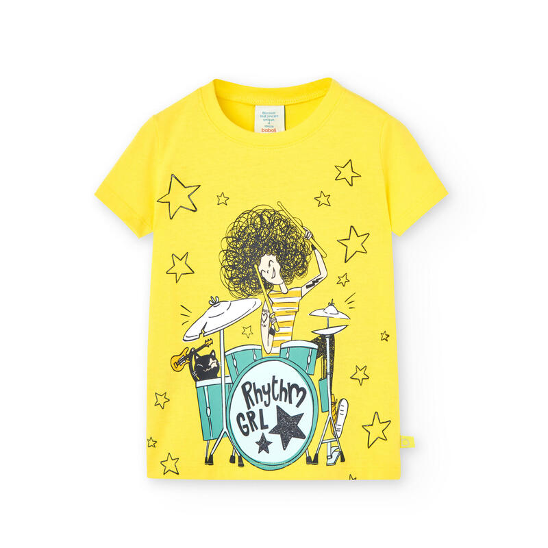 Camiseta Gimnasia Niña Boboli Amarillo