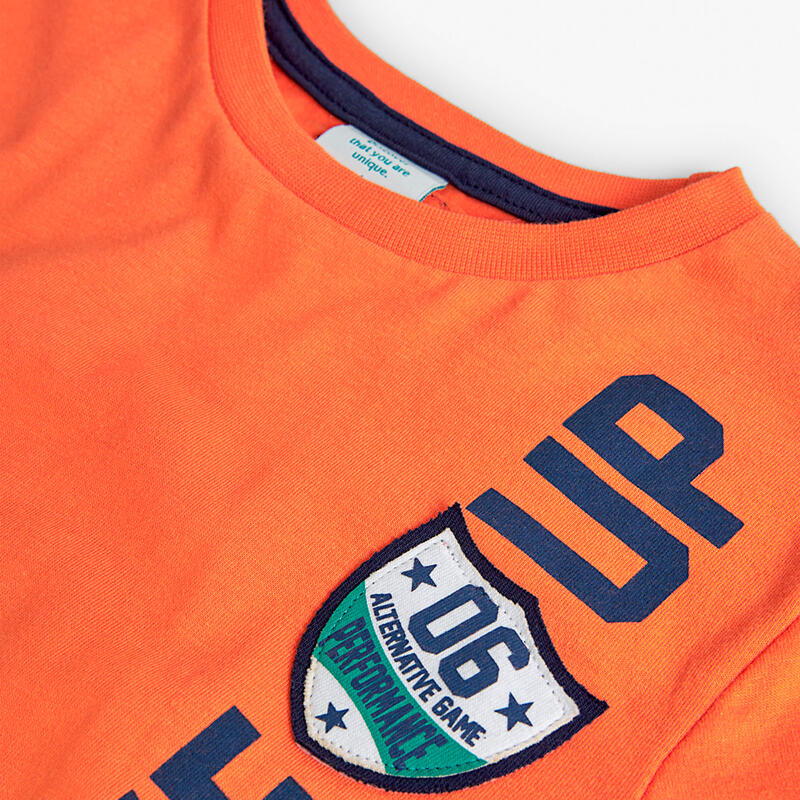 Camiseta Gimnasia Niño Boboli Naranja