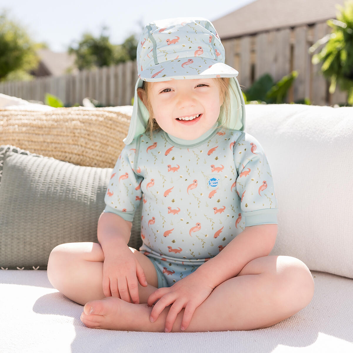 Splash About Baby Kids Legionnaire Sun Hat, Playful Otters 4/5