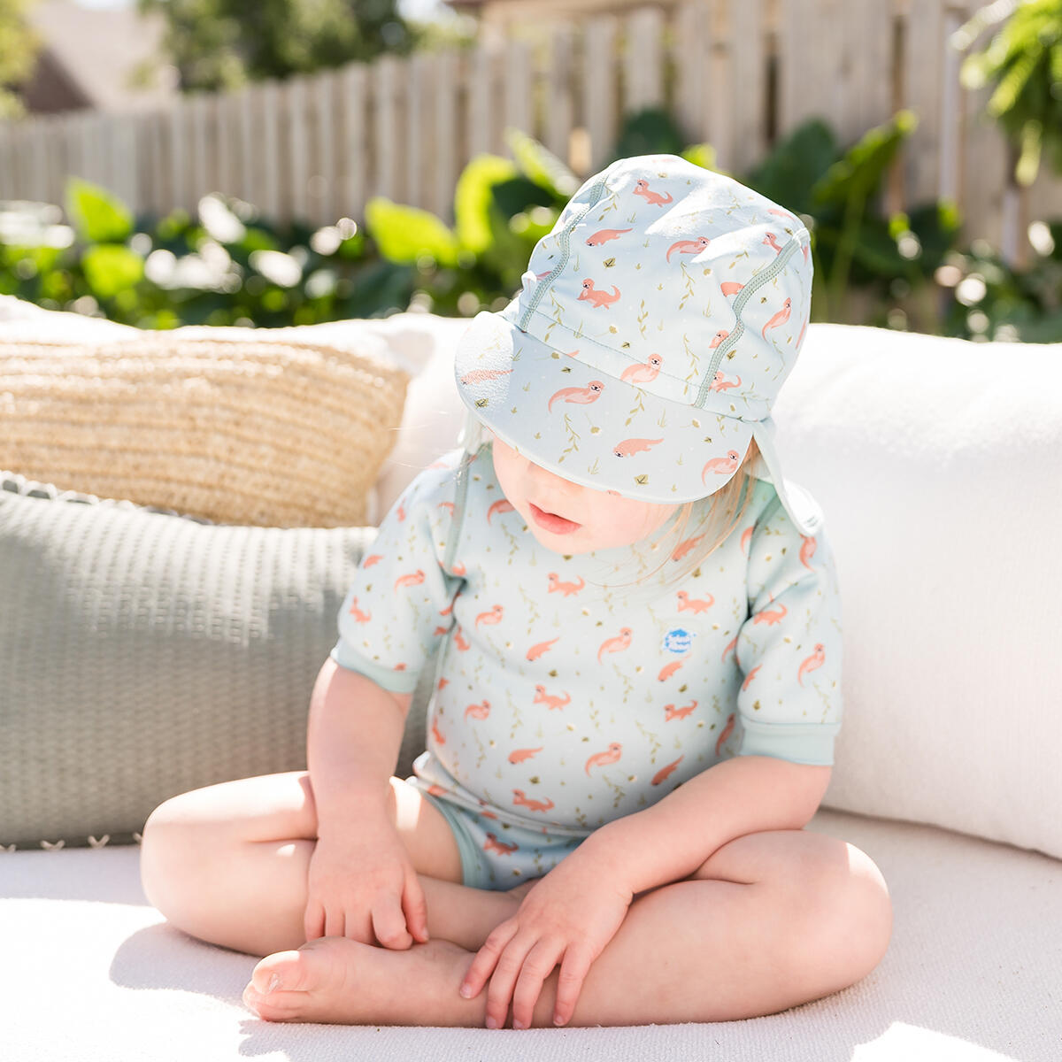 Splash About Baby Kids Legionnaire Sun Hat, Playful Otters 5/5