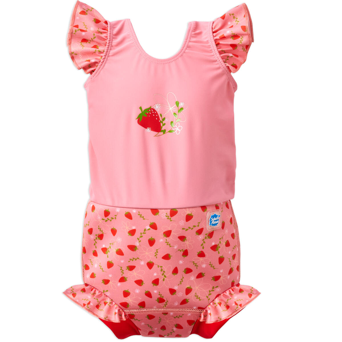 SPLASH ABOUT Splash About Happy Nappy™ Costume with Frills, Strawberry Field
