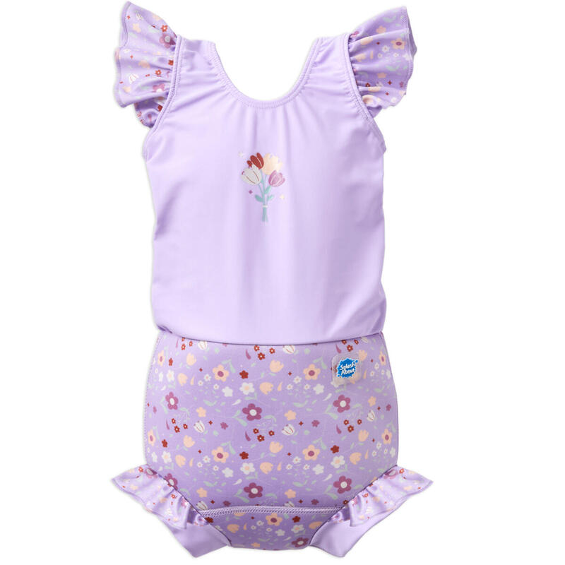 Costum de baie pentru copii cu scutec Splash About Happy Nappy Frills