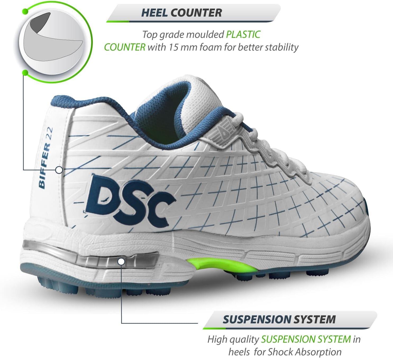 DSC Biffer 22 Cricket Shoes | High Quality EVA Midsole | Lesser Foot Fatique 2/7