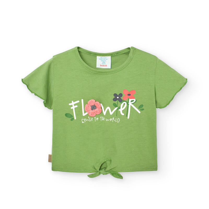 Camiseta Gimnasia Niña Boboli Verde