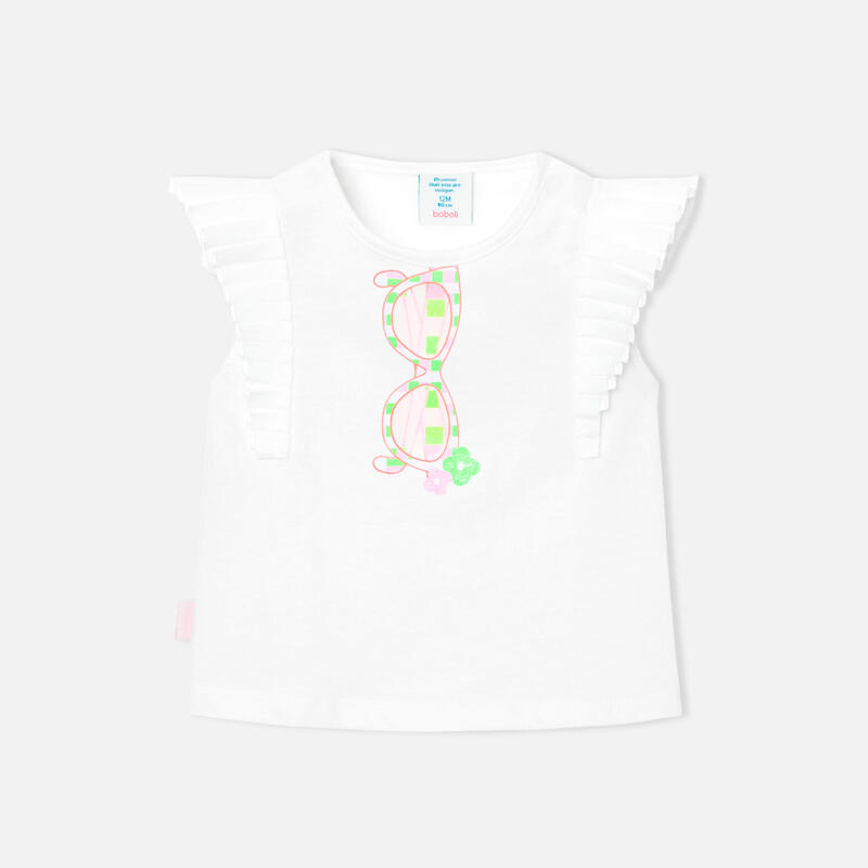 Camiseta Gimnasia Niña Boboli Blanco