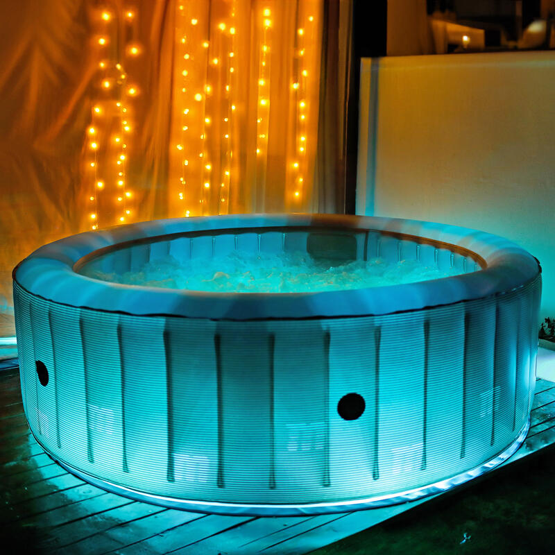 Basen z hydromasażem mSpa Comfort Starry 6os SPA ogrodowe dmuchane 930l LED