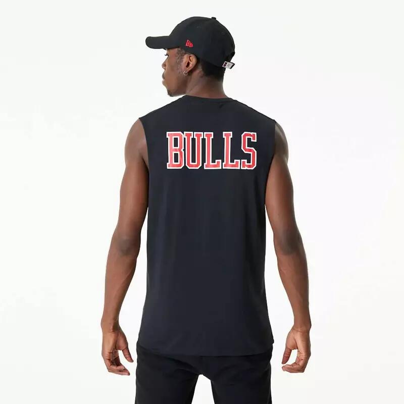 Camisetas tirantes para Hombre New era  logo chicago bulls Negro