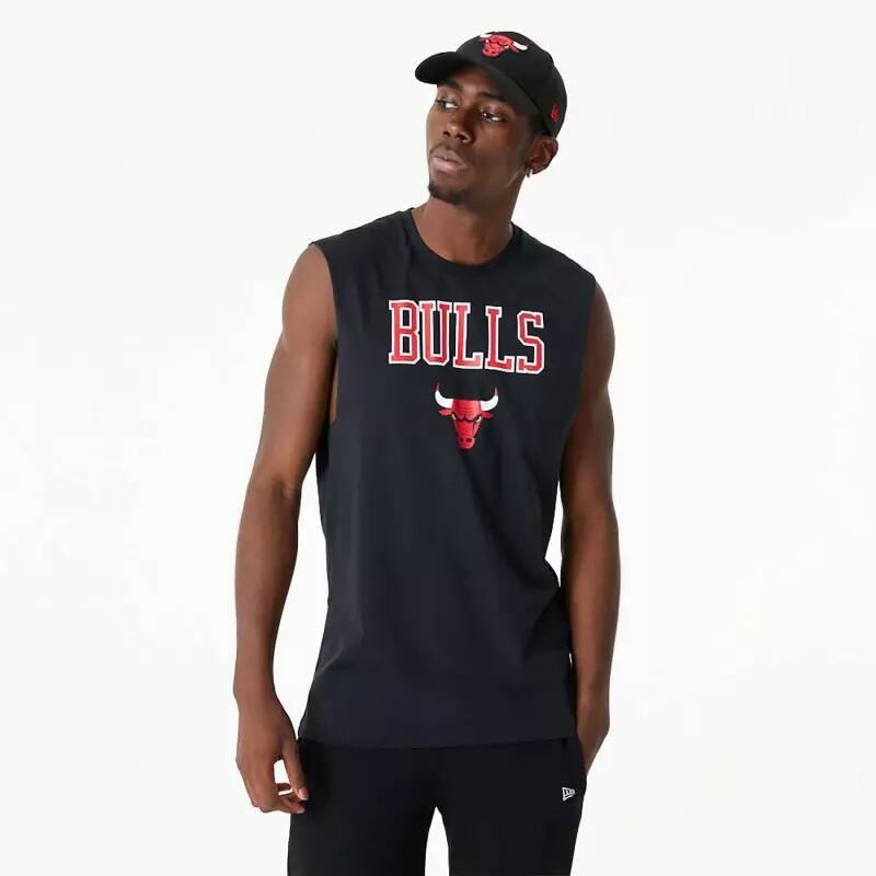 Camisetas tirantes para Hombre New era  logo chicago bulls Negro