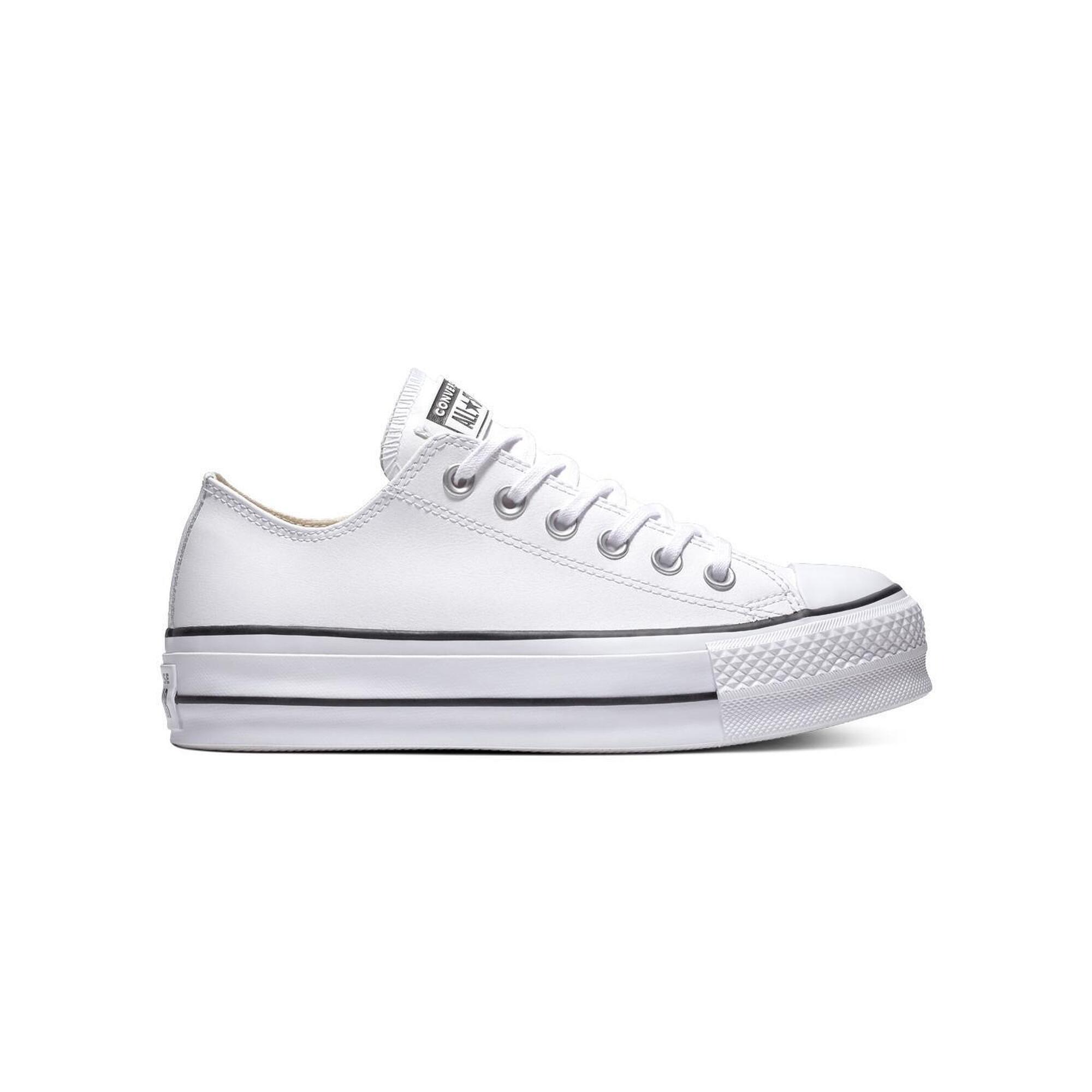 Converse - Baskets Pour Femmes Converse All Star Lift Clean En Cuir Blanc - Chaussures De Sport - Blanc - Decathlon