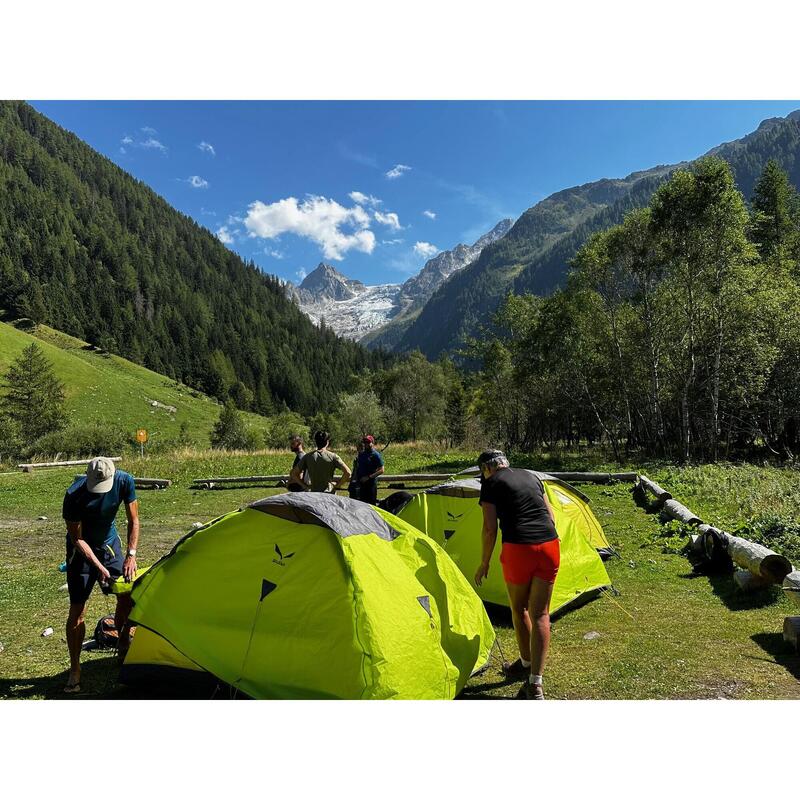 De Tour du Mont Blanc in een tent