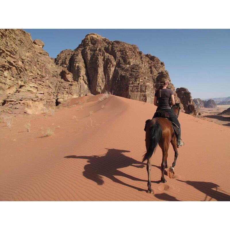 Paardrijden in het hart van de schatten van Jordanië