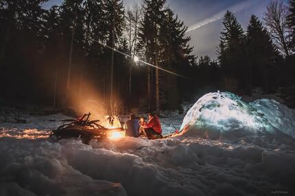 Stage de survie grand froid dans le Jura en igloo