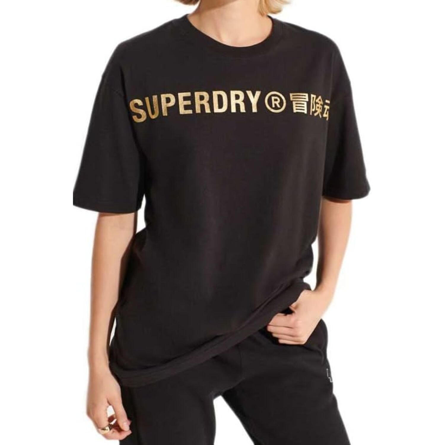 Superdry - T-shirt De Randonnée Superdry Corporate Logo Foil Pour Femme - Chemise Manches Courtes - Noir - 36 Xs - Decathlon