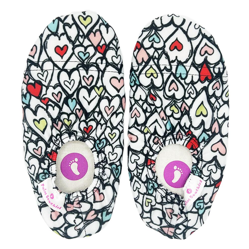 PALM BEACHIES Kinder Waterschoentjes, slippers, sloffen binnen. buiten, Hartje, valt klein uit