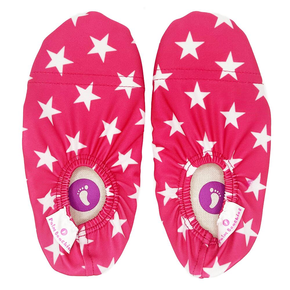 Palm Beachies - Chaussons Intérieur, Extérieur Plage, Piscine - Aquatique - Enfants - Etoile - Aquashoes - Blanc|rose - Decathlon