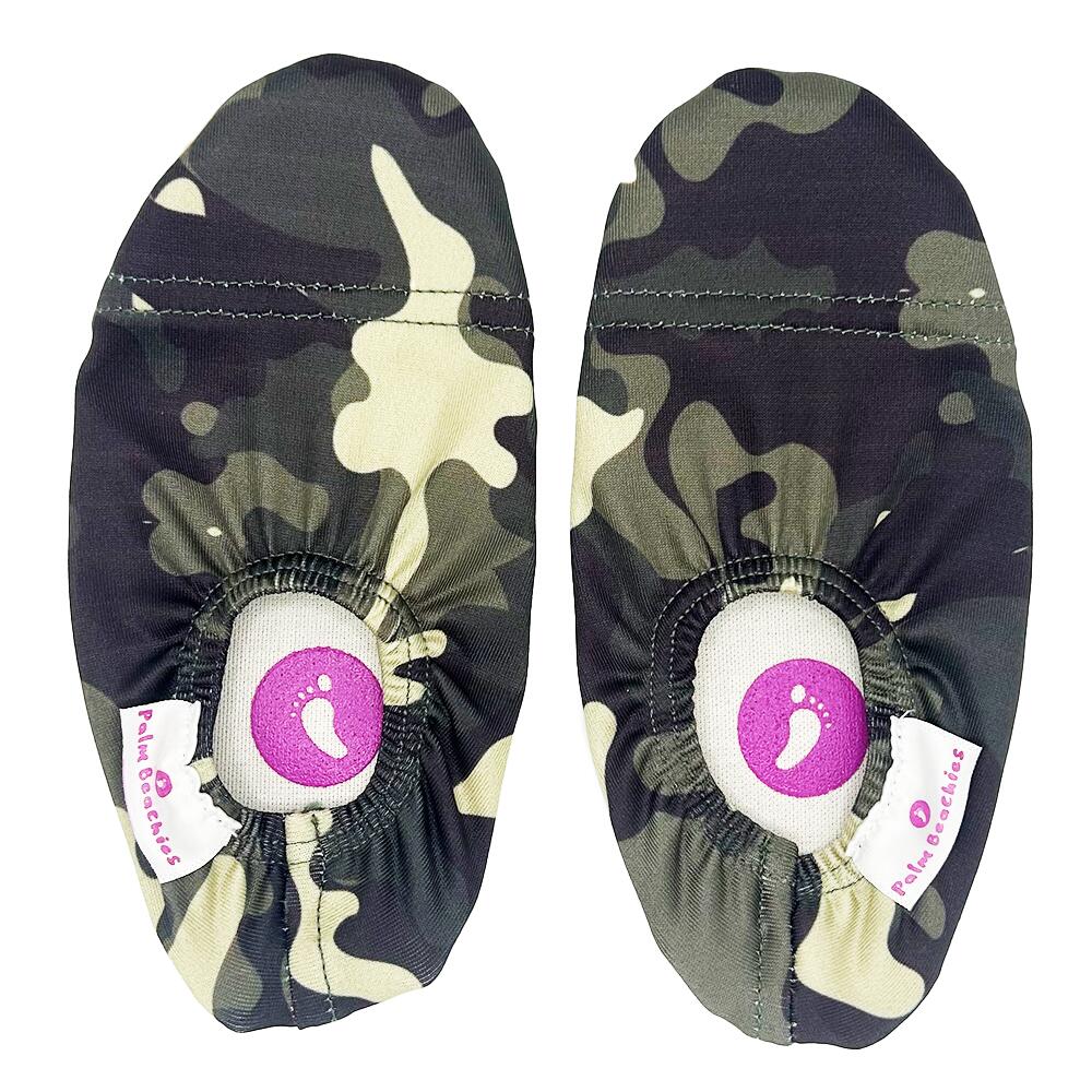 Palm Beachies - Chaussons Intérieur, Plage, Piscine, Aquatique- Enfant - Camouflage - Chaussons De Piscine - Marron|vert - 23/26 - Decathlon